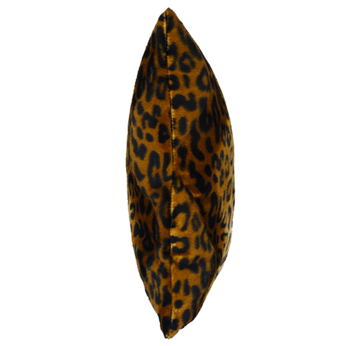 Faux Fur, Leopard Brown - (45cm x 45cm) Cushion - Image 4